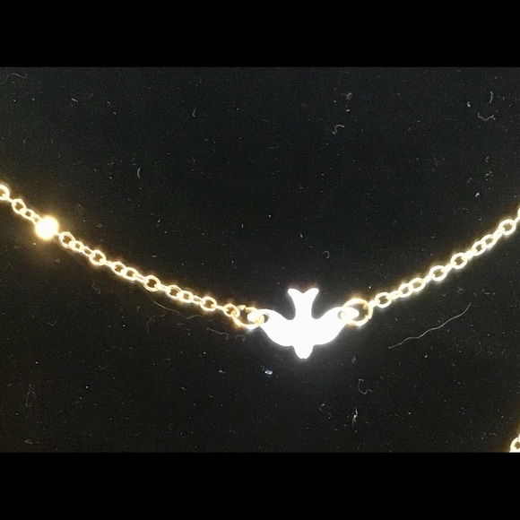 🥳SOLD! TRIPLE LAYER BOHO NECKLACE DOVE 🕊 PINK - Picture 3 of 5